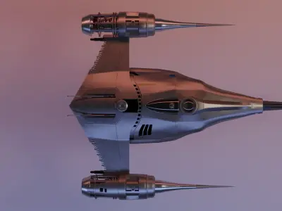 N-1 Starfighter Mandalorian 3D model