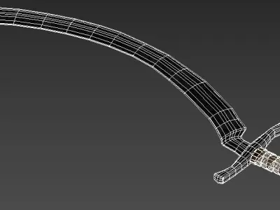 Khopesh sword Low-poly 3D model