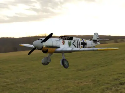 Messerschmitt Bf 109 Low-poly 3D model