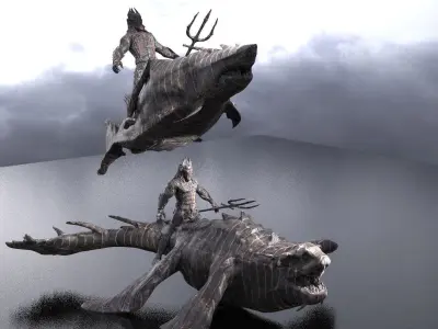 King of Atlantis Dinosaur Mount 2 designs  3D model