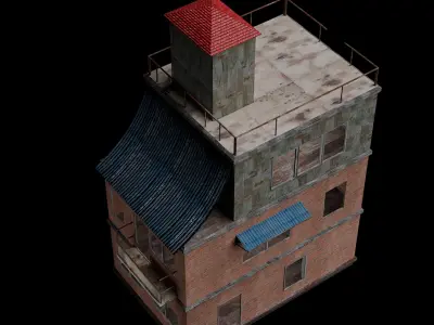 PUBG HOUSE Low-poly 3D model