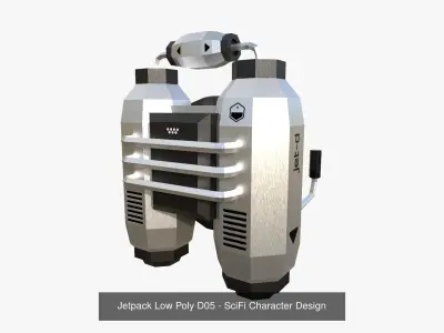 05 Jetpack Low Poly D Collection - SciFi Character Design purchase