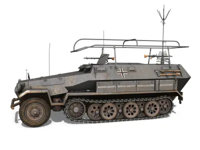 SDKFZ 251 3 Ausf A - Communications Vehicle - 8 PD 3D model