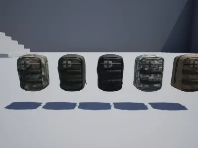 Individual Firs Aid Kit -IFAK Low-poly 3D model