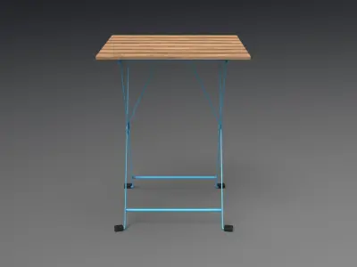 TARNO table blue Low-poly 3D model