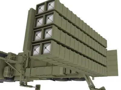 SAMP-T Air Defense Missile System  3D model