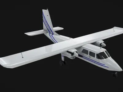 Britten-Norman BN-2 Islander Low-poly 3D model