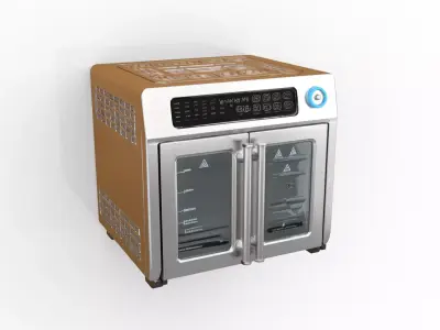 XL26QT AirFryer Stainless 3D model