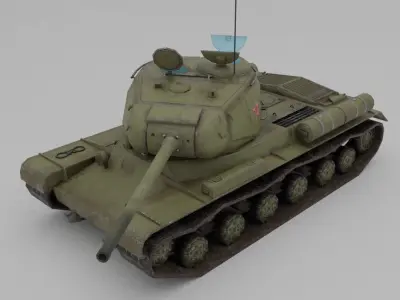 IS-1 Heavy Tank Low-poly 3D model