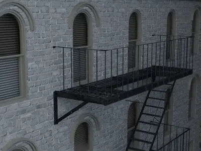 3D Buildings Collection Low-poly 3D model