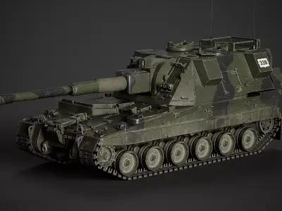 AS-90 Low-poly 3D model