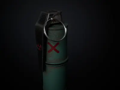 3D Model of a Radioactive Grenade Low-poly 3D model