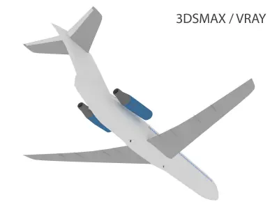 MCDONELL DOUGLAS MD-80 Low-poly 3D model