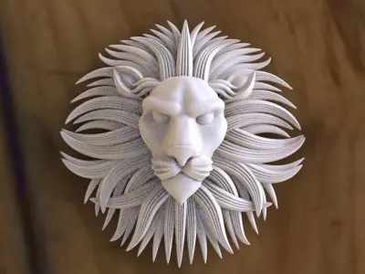 lion head 3D model