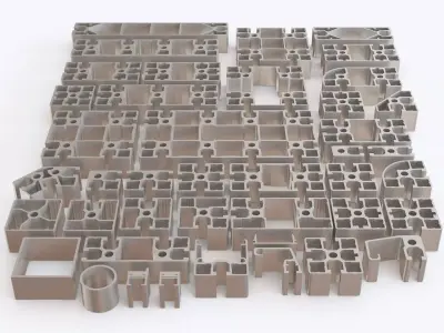 Profile aluminium 02 3D model