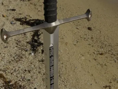 Anduril sword Free low-poly 3D model