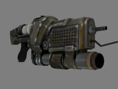 Assault Grenade launcher rifle 3D Model Low-poly 3D model