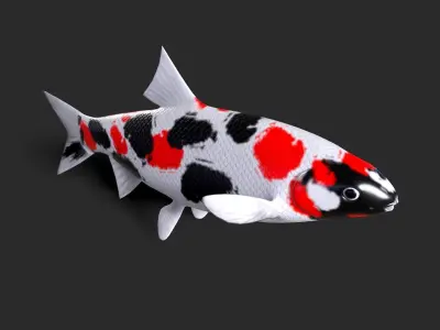 fish animals Low-poly 3D model