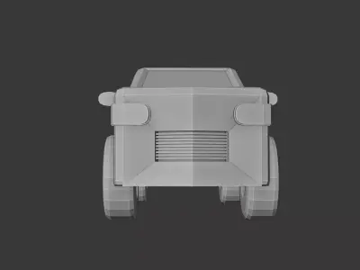Low Poly SUV 3D Model  Blender FBX OBJ Low-poly 3D model