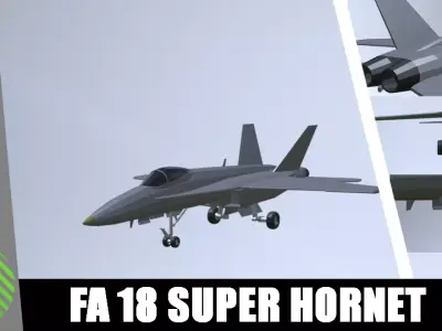 FA18 super hornet low poly Free low-poly 3D model