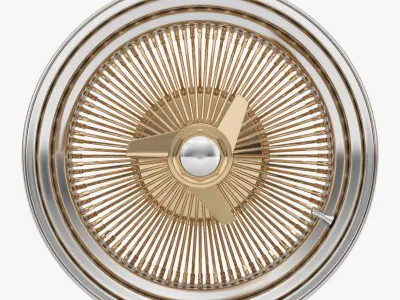 100 Spoke Wire Wheel Rim 3D model