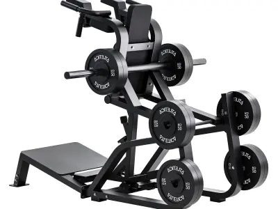 HyperLever V-Squat Kniebeugemaschine 3D model