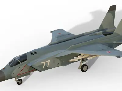 Yak-141 VTOL jet fighter 3D model