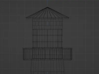 Lighthouse 3D Model - Blender Cycles Render Low-poly 3D model