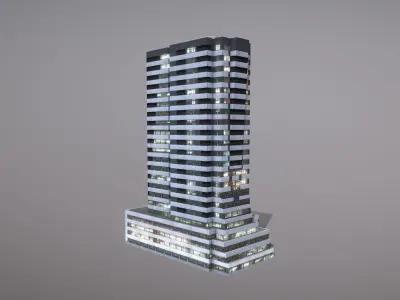 Building Erevan Avnik Low-poly 3D model