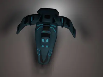 Low-Poly SpaceShip futuristic Low-poly 3D model