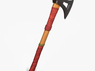 Stylized cartoon Axe  Low-poly 3D model