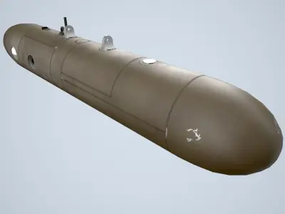 SUU-11 Pod With M-134 Minigun Low-poly 3D model