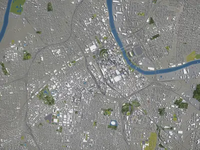 Nashville - city and surrounding area 3D model