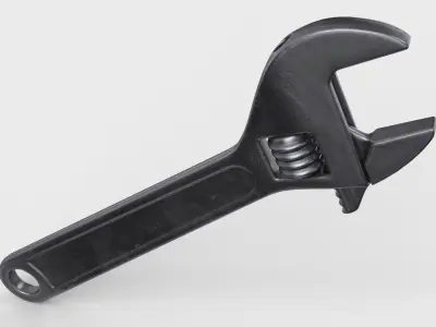 Adjustable Wrench Grainy 3D model