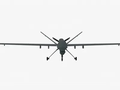 UDIM 8K Unmanned Combat Air Vehicle MQ 9 Reaper UAV 3D model