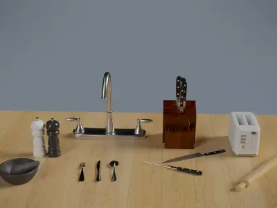 Kitchen Asset Pack Free 3D model