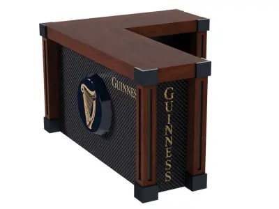 Guinness Bar Stand  Low-poly 3D model