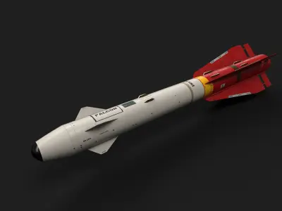 aim4 falcon air to air missile Low-poly 3D model