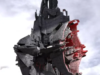 Mars Mining Contractors Facility Kit bash 1 3D model