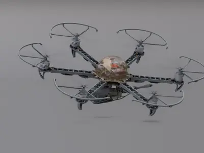 Drone attack - camikaze for blender Low-poly 3D model