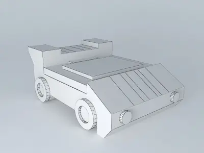 Kids racing car bed Free 3D model