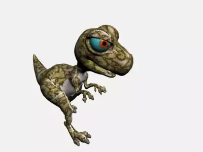 cartoon dinosaur  Low-poly 3D model