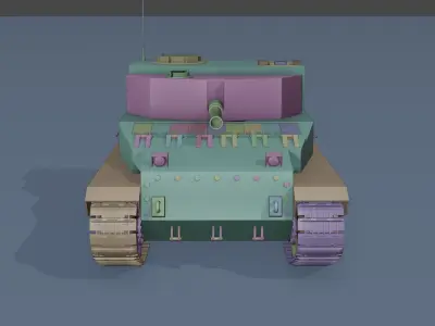 FV304 high poly model without textures 3D model