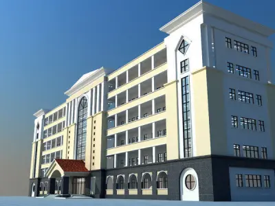 Schools in Asia 3D model
