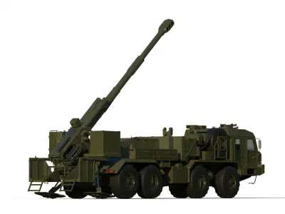 Malva 2s43 Self-propelled howitzer 3D model