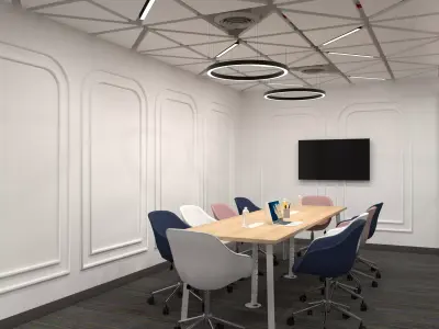 Office Meeting Room Low-poly 3D model