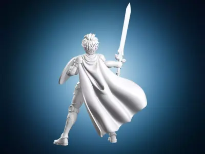 Aura Blade Master Statue 3D print model