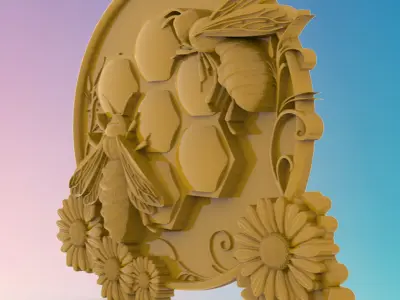 Bees 3D MODEL STL FILE FOR CNC ROUTER LASER 3D print model