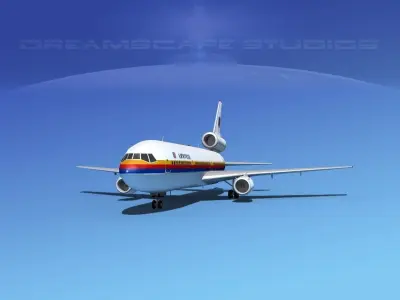 Douglas DC-10 United 1 3D model
