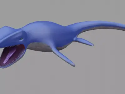 Mosasaurus Low Poly - Rigged Low-poly 3D model